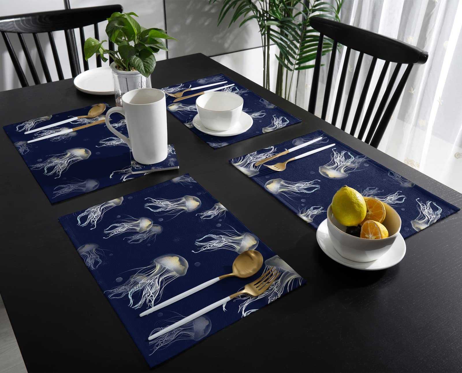 Amazon｜コットンリネン ランチョンマット 6 枚セット おしゃれ 北欧