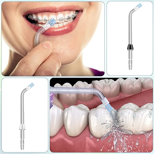 Miniatura 4 de Nuanchu 8 piezas compatibles con puntas de repuesto Waterpik para hilo dental de repuesto, puntas de chorro clásicas, cabezales de repuesto para