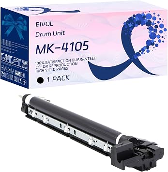 BIVOL MK-4105 Drum Unit Compatible for Kyocera TASKalfa 1800 2010 2011 2200 2211 1801 2201 4105 Printers, with Chip, High Yield 80000 Pages, Vivid Colors Black