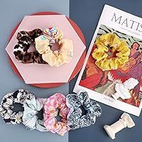 Vista 6 de Cehomi 65 bandas elásticas de terciopelo para el cabello para mujeres o niñas, bandas elásticas suaves para cola de caballo para cumpleaños