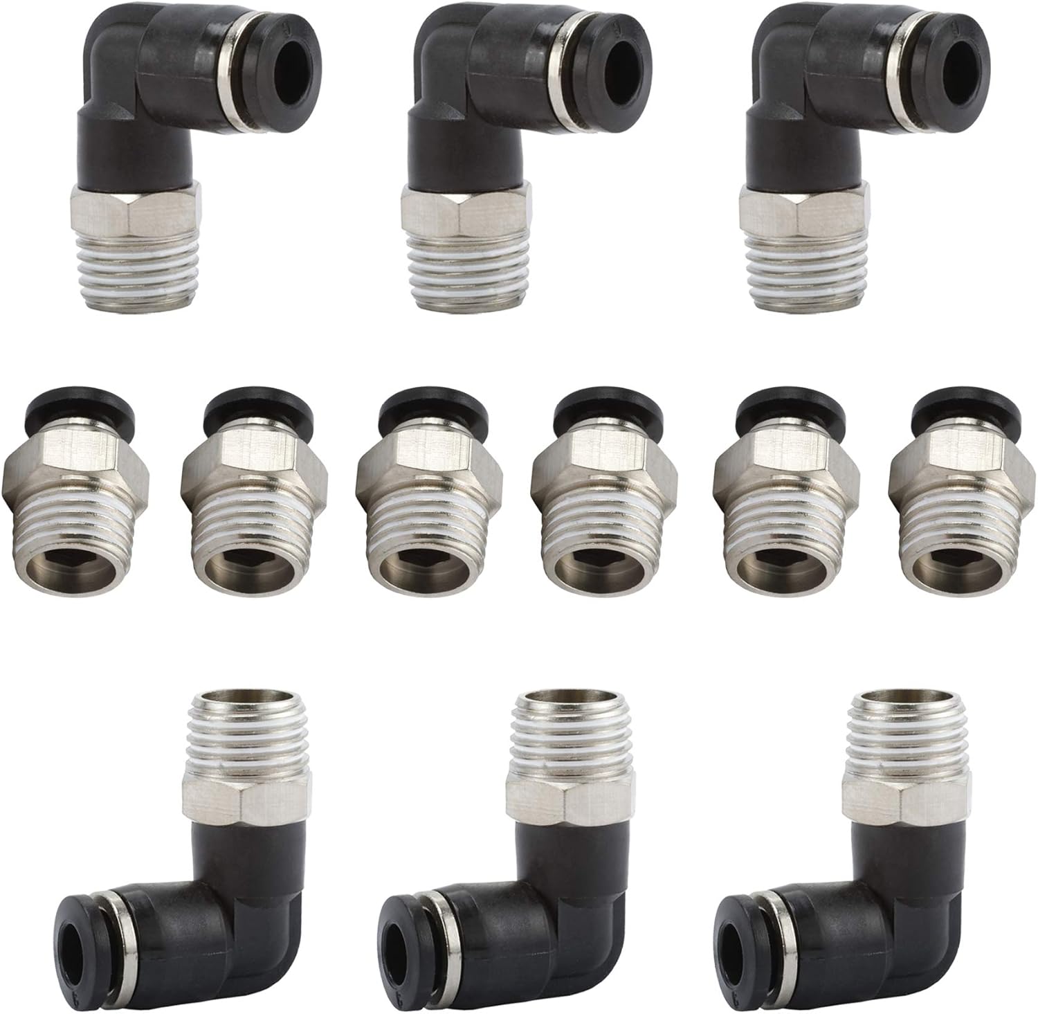 AuInn 12 PCS Push to Connect Tube Fitting Tube Quick Connect Fittings 1