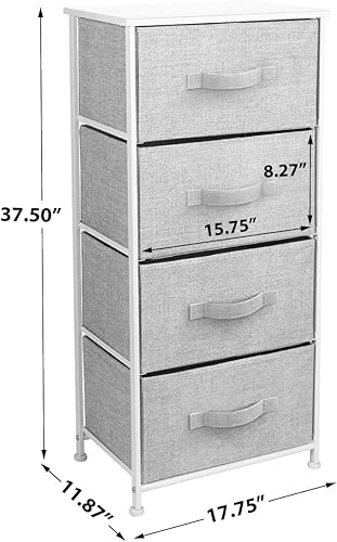 Vista 163 de Sorbus Cómoda de mesita de noche con 2 cajones de madera sintética, mesita de noche con almacenamiento para dormitorio, sala de estar, armario