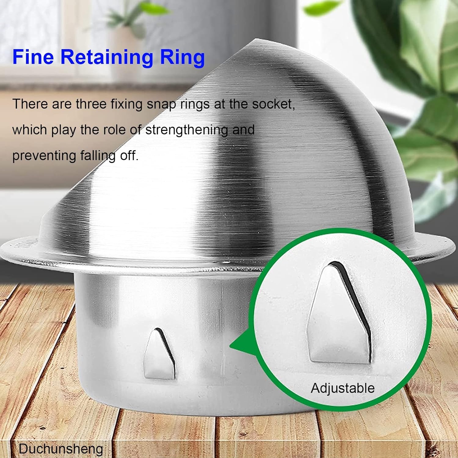 304 Stainless Steel Air Vent Round Grille Ventilation Cover, Round Wall Vent Outlet Cover Grille Tilting Shutters, with Screen Mesh, Easy to Install, Smooth Ventilation Ventilation Outlet