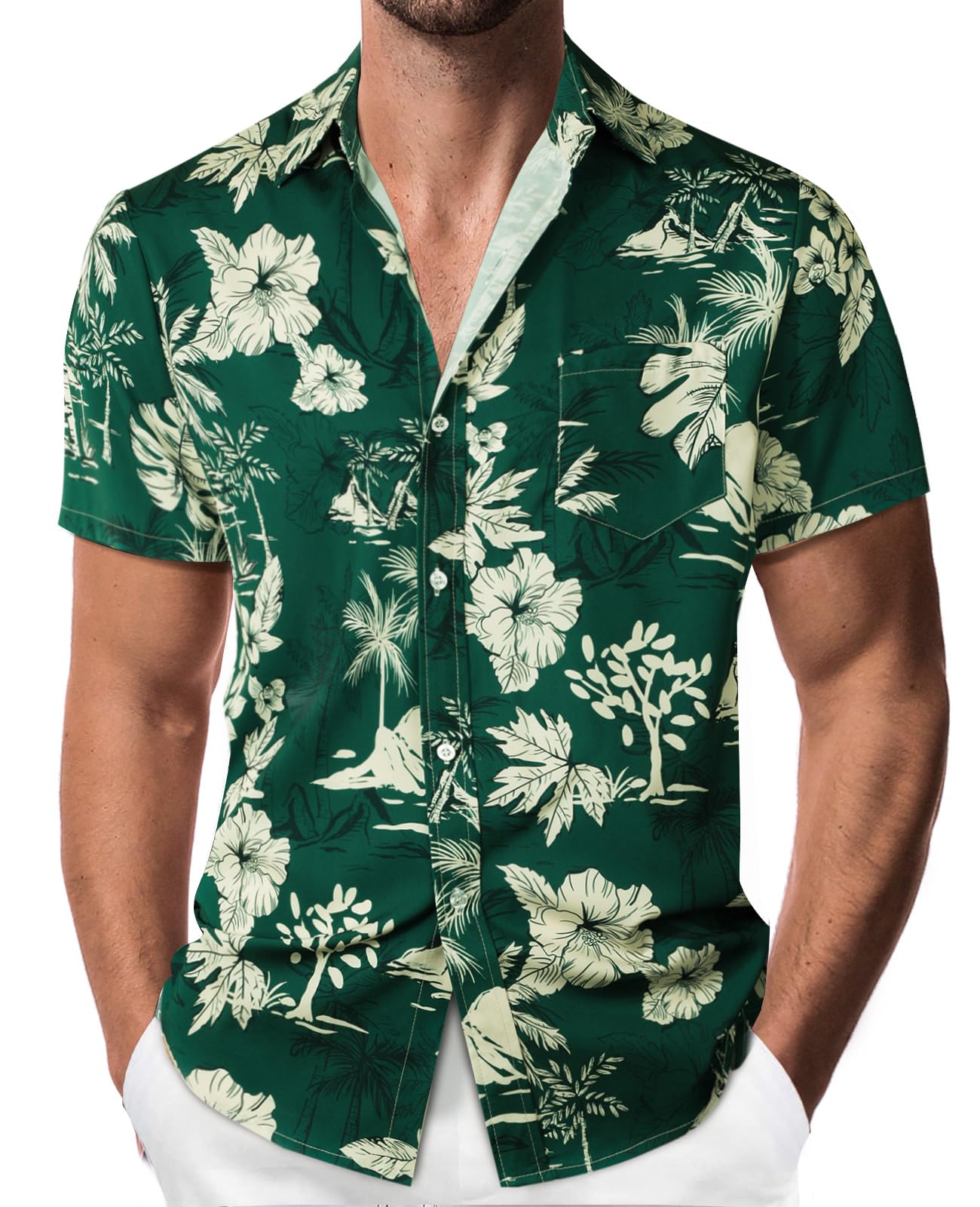 Chemise hawaïenne homme imprimé funky et coupe décontractée de vacances - 8