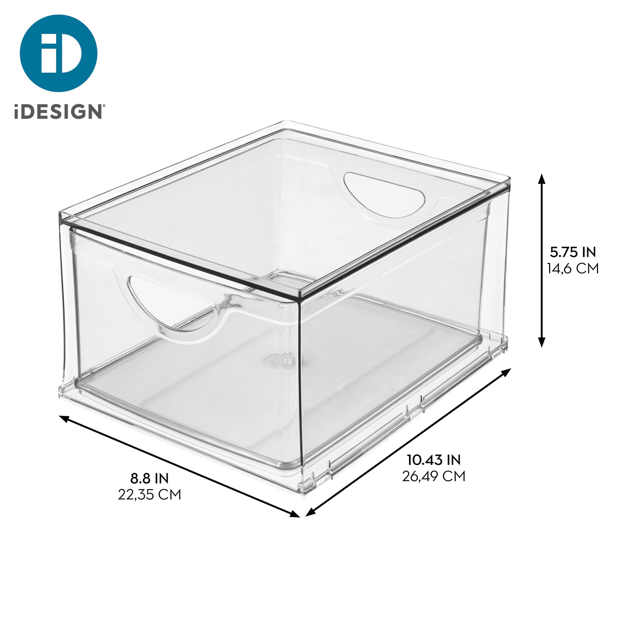 Contenitori per Cassetti Plastica riciclata Grigio 9,3 x 4,5 x 23 cm (24