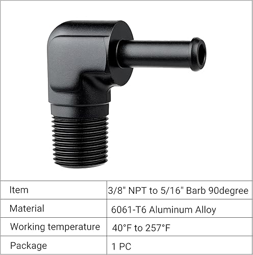 Miniatura 7 de EVIL ENERGY 38" NPT macho a 12" adaptador de montaje de púas 45 grados aluminio negro