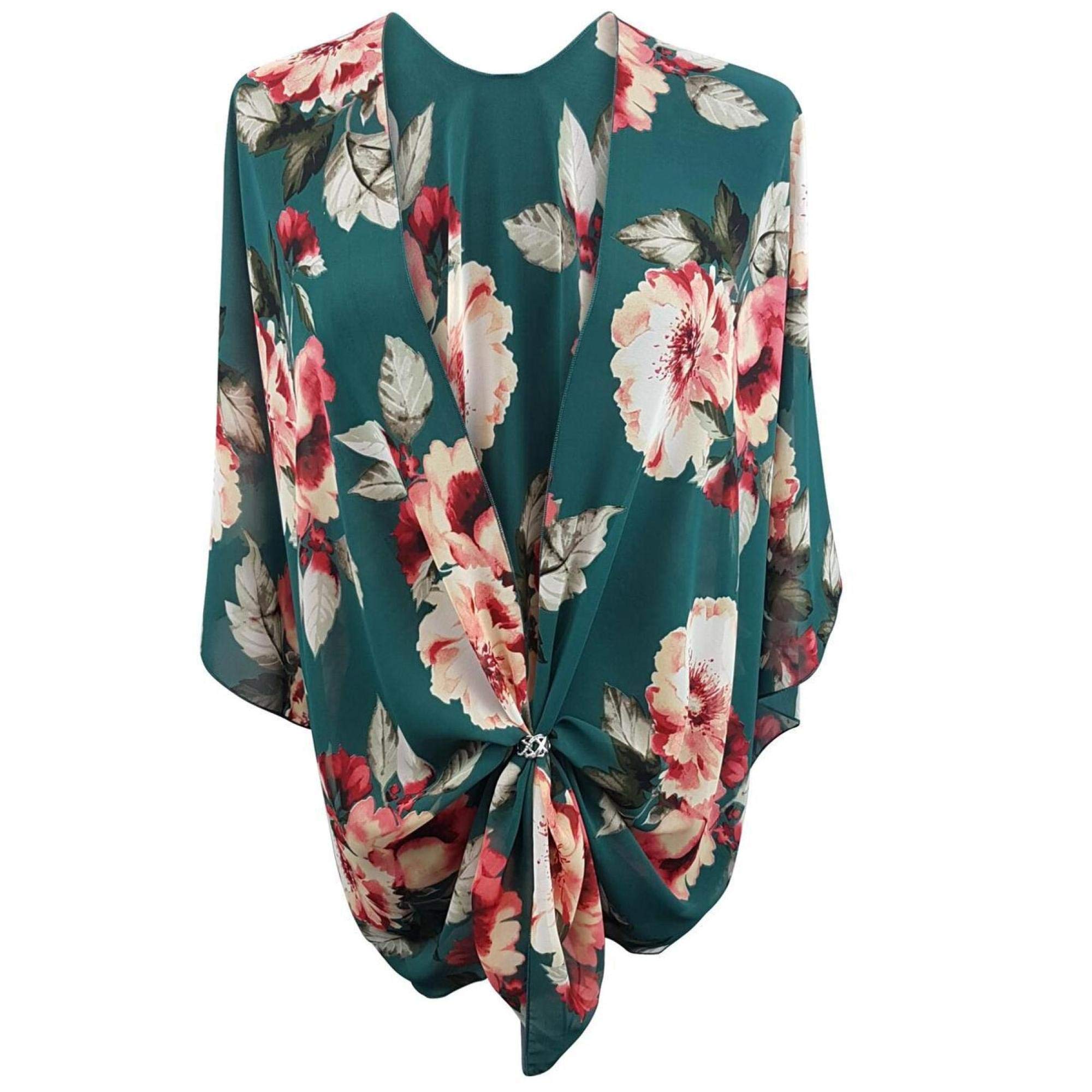 eXcapedWomens Evening Dress Shawl Wrap and Scarf Ring Set | Sheer Chiffon Cape