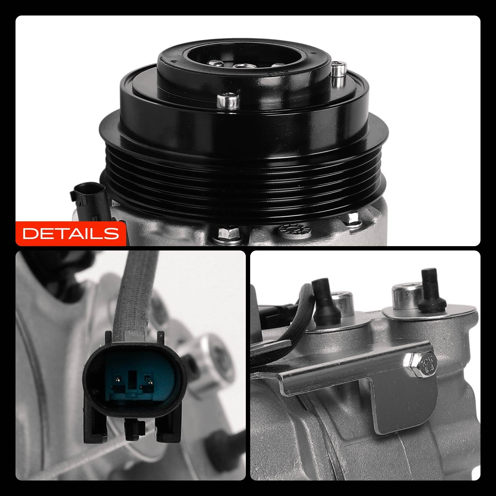 Frankberg Compresor aire acondicionado con embrague, gasolina 0012309011 | Compatible con: Clase B W245, Clase A W169