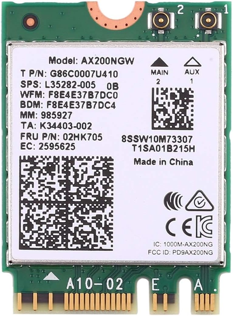 Wifi Card,Pc Wifi Card,Pci Bluetooth Wifi,Dual Band AX200 2400Mbps Wireless AX200NGW NGFF M.2 Bluetooth 5.0 Wifi Network Card 2.4G/5G 802.11 Ac/ax YiShang