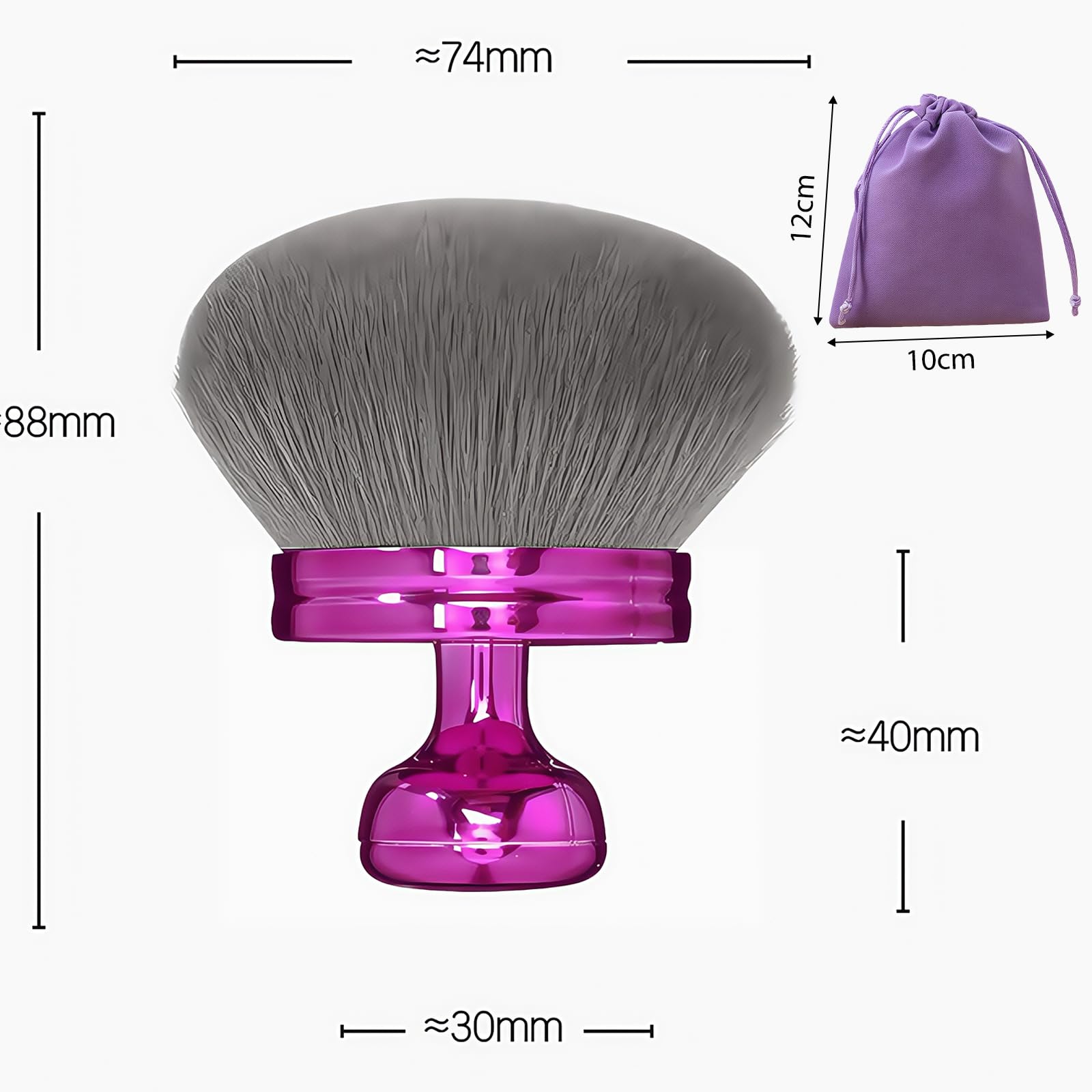 Extra Large Pennello Make-up Corpo per Autoabbronzante, Fondotinta Gambe & Bronzer – Applicatore per Autoabbronzante, Pennello grande con testa rotonda larga, incluso borsa con coulisse