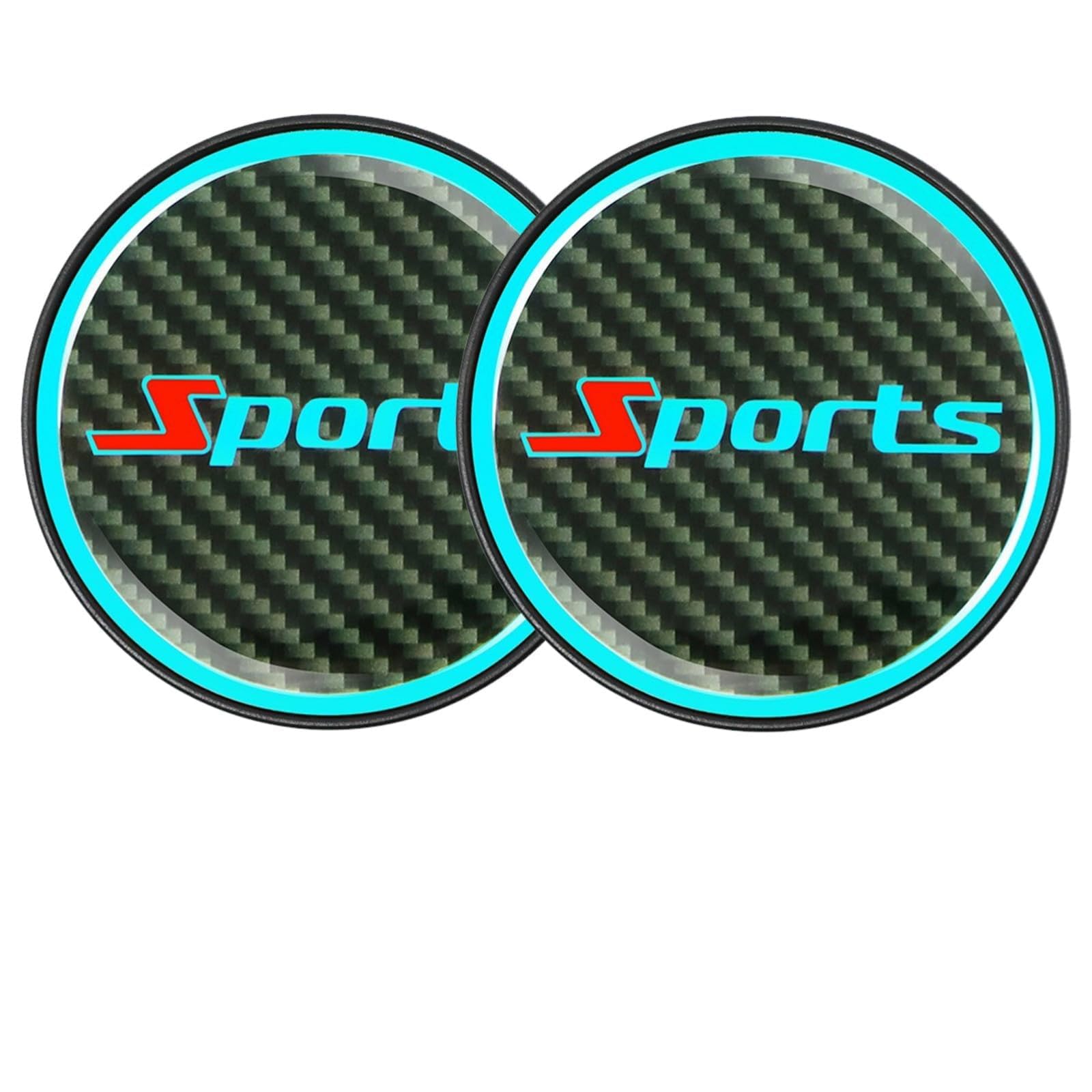 Tryagat 4 Pcs Car Coaster for VW Sharan | Typ 7N | Bj. 2010-2022, Cup Holder Mat Non-Slip Vehicle Coaster Beverage Pad Bottle Holder Insert Cup Mat Accessories