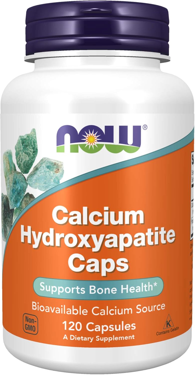 NOW Supplements, Calcium Hydroxyapatite Caps, Supports Bone Health*, 120 Capsules : Health & Household