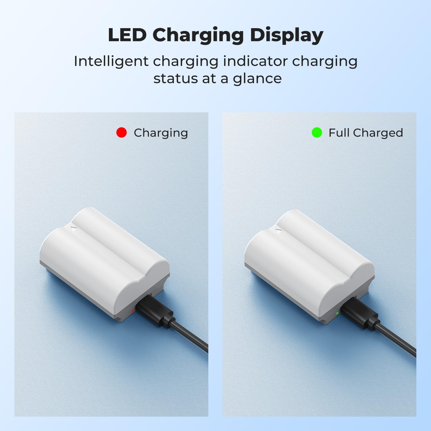 K&F CONCEPT 2400mAh NP-W235 Battery, 2-Pack USB-C Fuji XT5 Battery with 2.5H Fast Charging Compatible with Fujifilm X-T5, X-T4, X-S20, X-H2, X-H2S, GFX 100S, GFX 50S II - Image 5