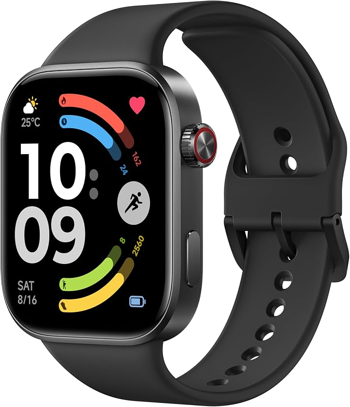 Redmi Watch 6 Smart Watch, 2.07'' AMOLED Display, GPS, Heart Rate/Sleep/Stress Tracking, 150+ Sports Modes, 24-Day Battery Life, 5ATM, for Android & iOS, Black
