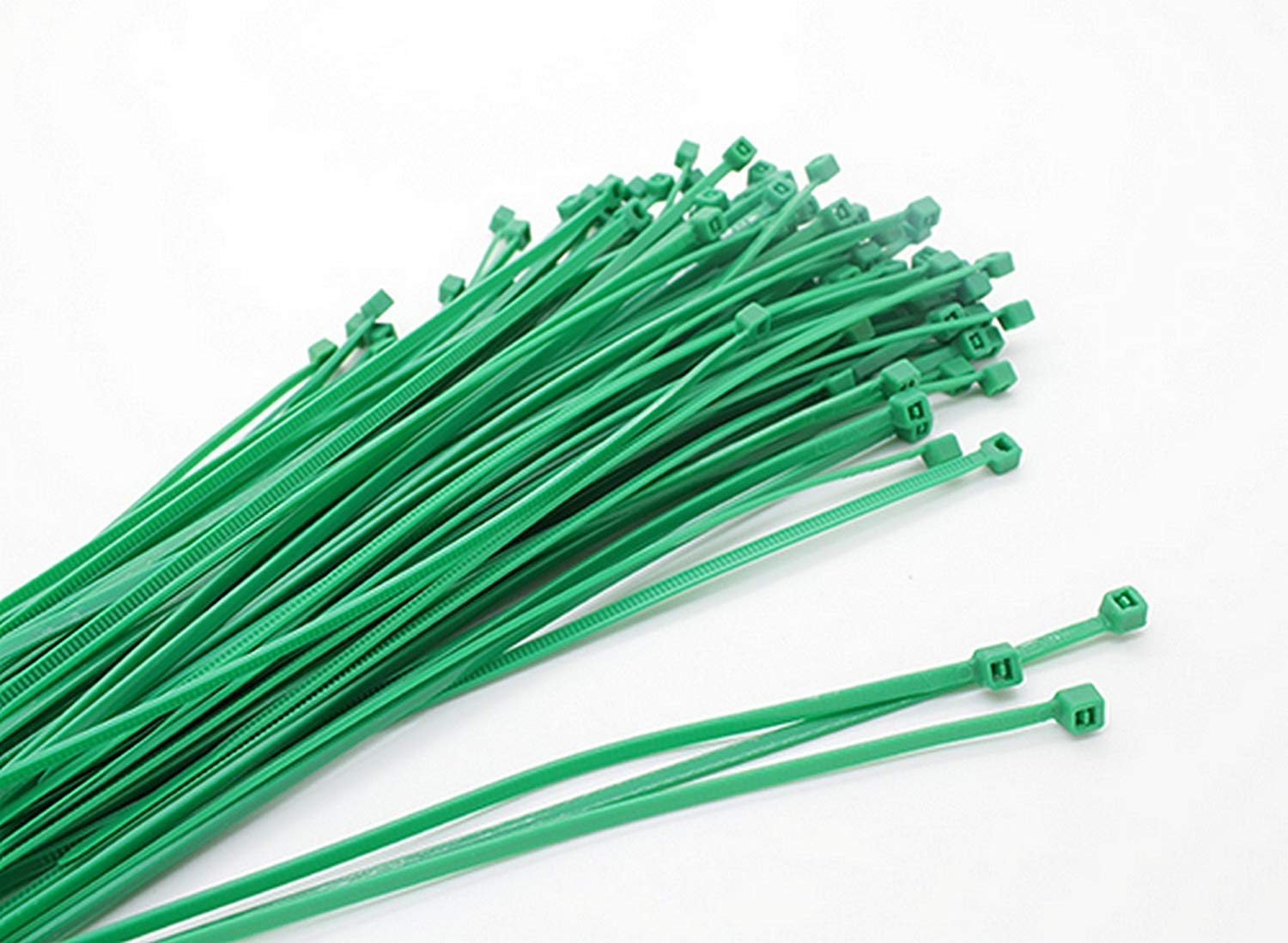 1000 X Green Cable Ties 300Mm X 4.8Mm Zip Tie Wraps Bases Stocked