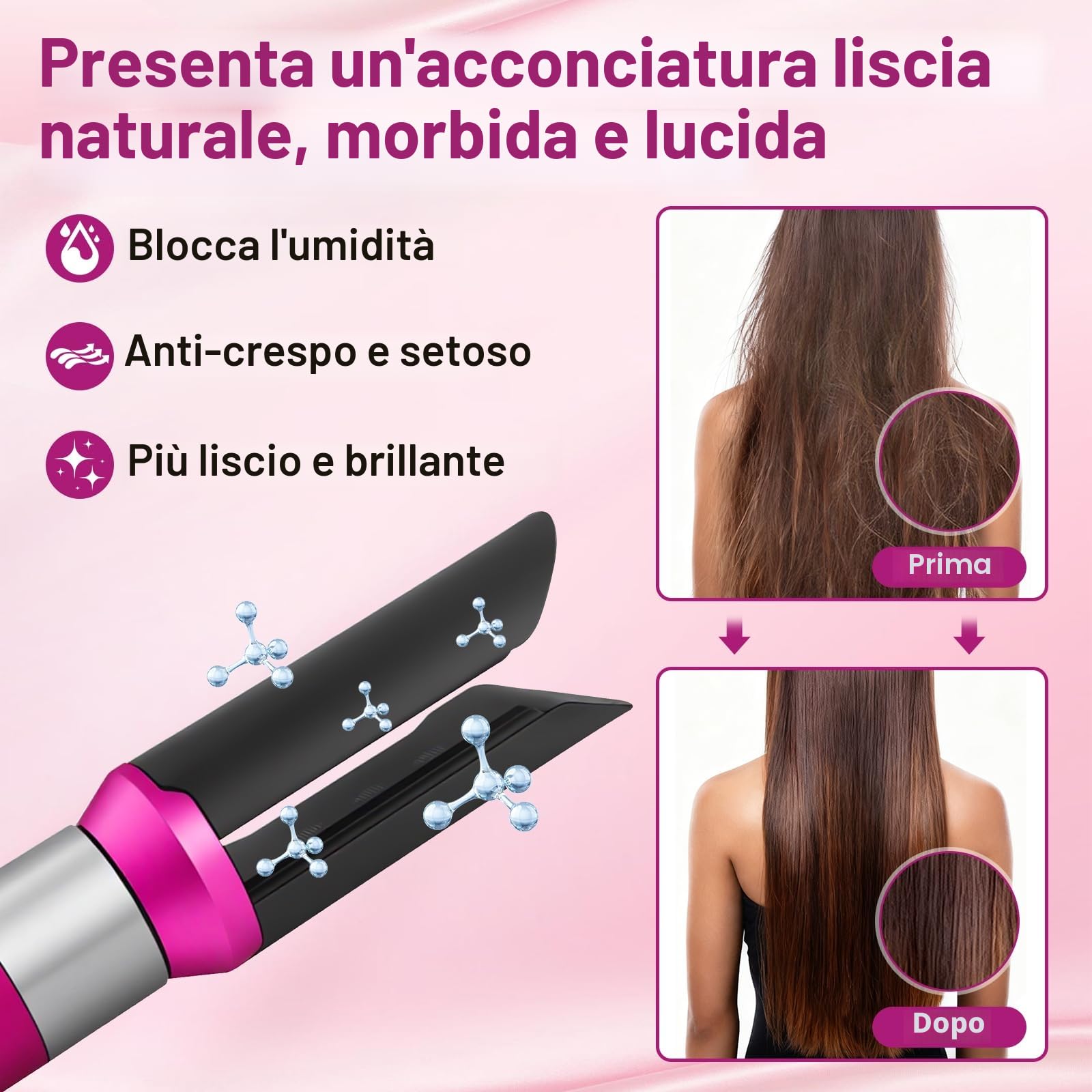 Accessorio per piastra per capelli Dyson Airwrap HS01 HS05 HS08, spazzola pre-styling per capelli ricci, accessorio per capelli (rosa)