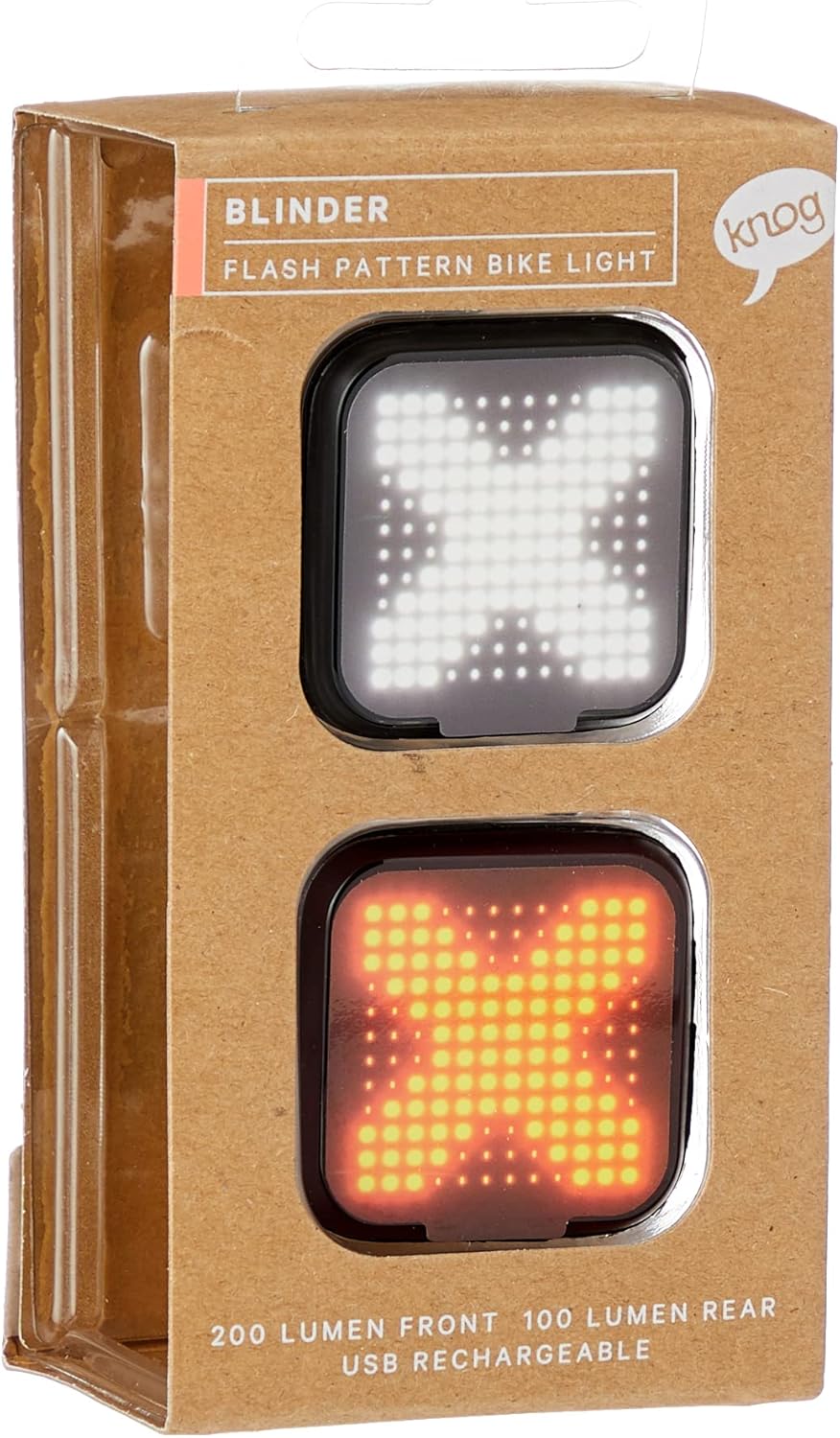 Knog Blinder Twinpack X Front and Rear Light Kit Adult Unisex, Black, One Size