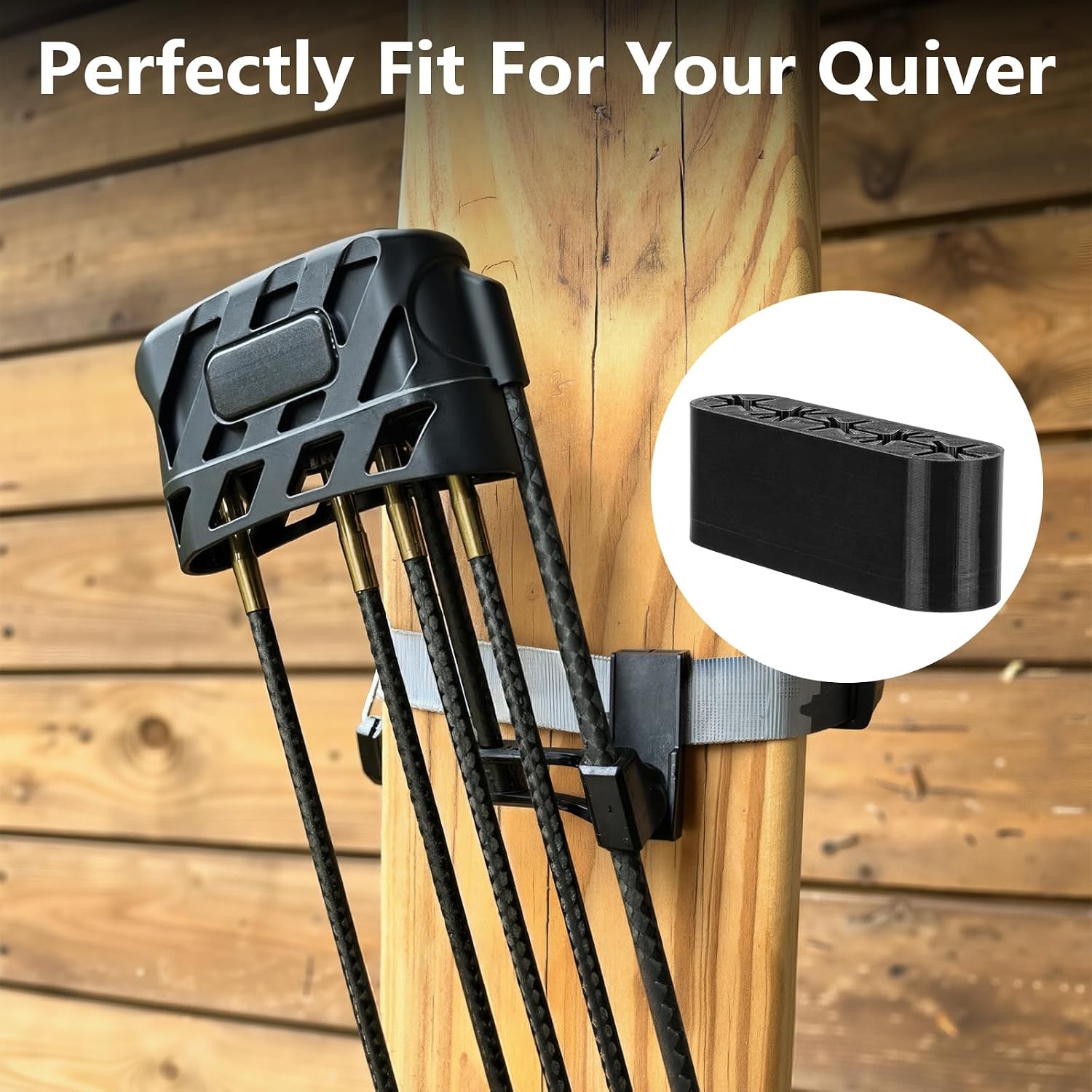 Replacement Insert Compatible with Lowpro One-Piece 5-Arrow Quivers - Dense PLA, Superior Broadhead Protection & Retention