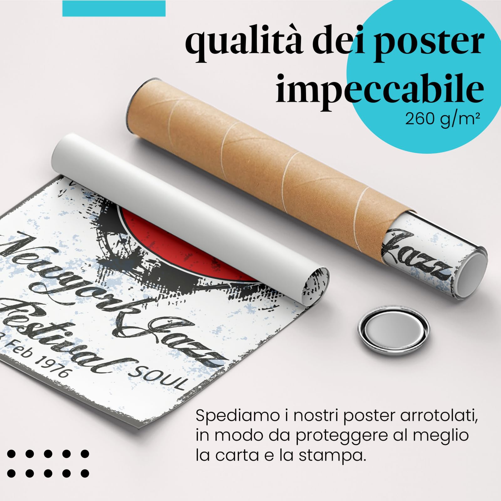 Postereck - 2158 - Poster New York Jazz Festival, chitarra musica USA - Stampa con Scritta, Decorazione da Parete, Quadri, Ideen Regalo - Tela - 100,0 cm x 75,0 cm