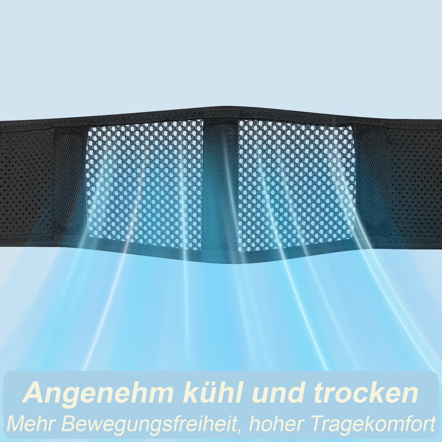 cybryeh Dünner & leichter Rückenstützgürtel für den unteren Rücken – Schmaler, atmungsaktiver Stützgürtel mit verstellbarer Lendenstütze für Damen und Herren, Komfort den ganzen Tag