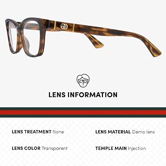 Gucci GG0634O Designer Fashion Eyeglasses Stylish Cat Eye Rectangular Frame Eyewear with Luxury eSHADES Kit - Embrace Sophistication and Elegance