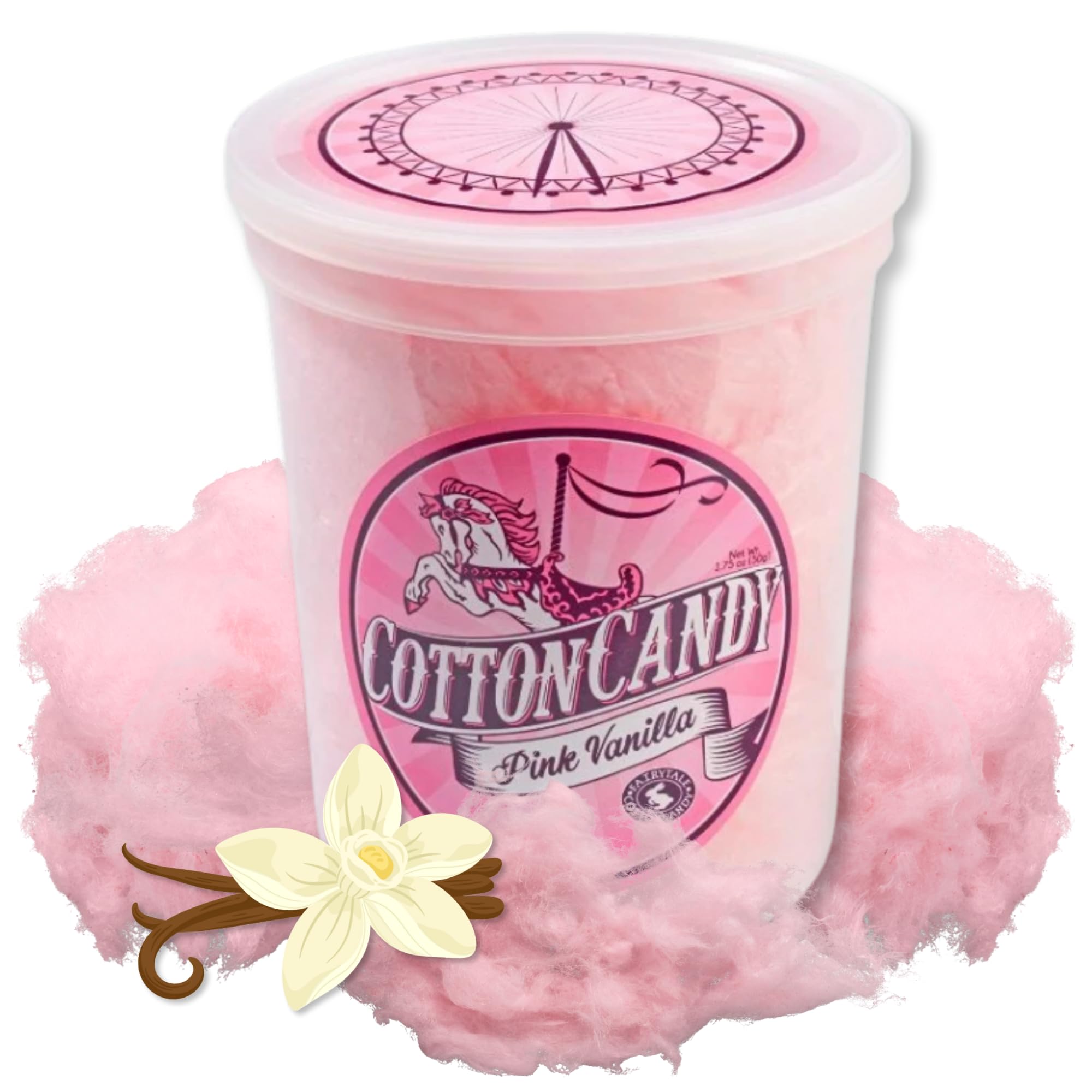 CHOCOLATE STORYBOOK Gourmet Flavored Cotton Candy – Unique Idea for Holidays, Birthdays, Gag Gifts, Party Favors (Classic Pink, 1.75 oz, 1-Pack)