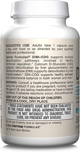 Miniatura 9 de Arrow Formulas DIM + CDG, suplemento dietético, apoyo de desintoxicación hepática para una regulación hormonal saludable y bienestar general, 30