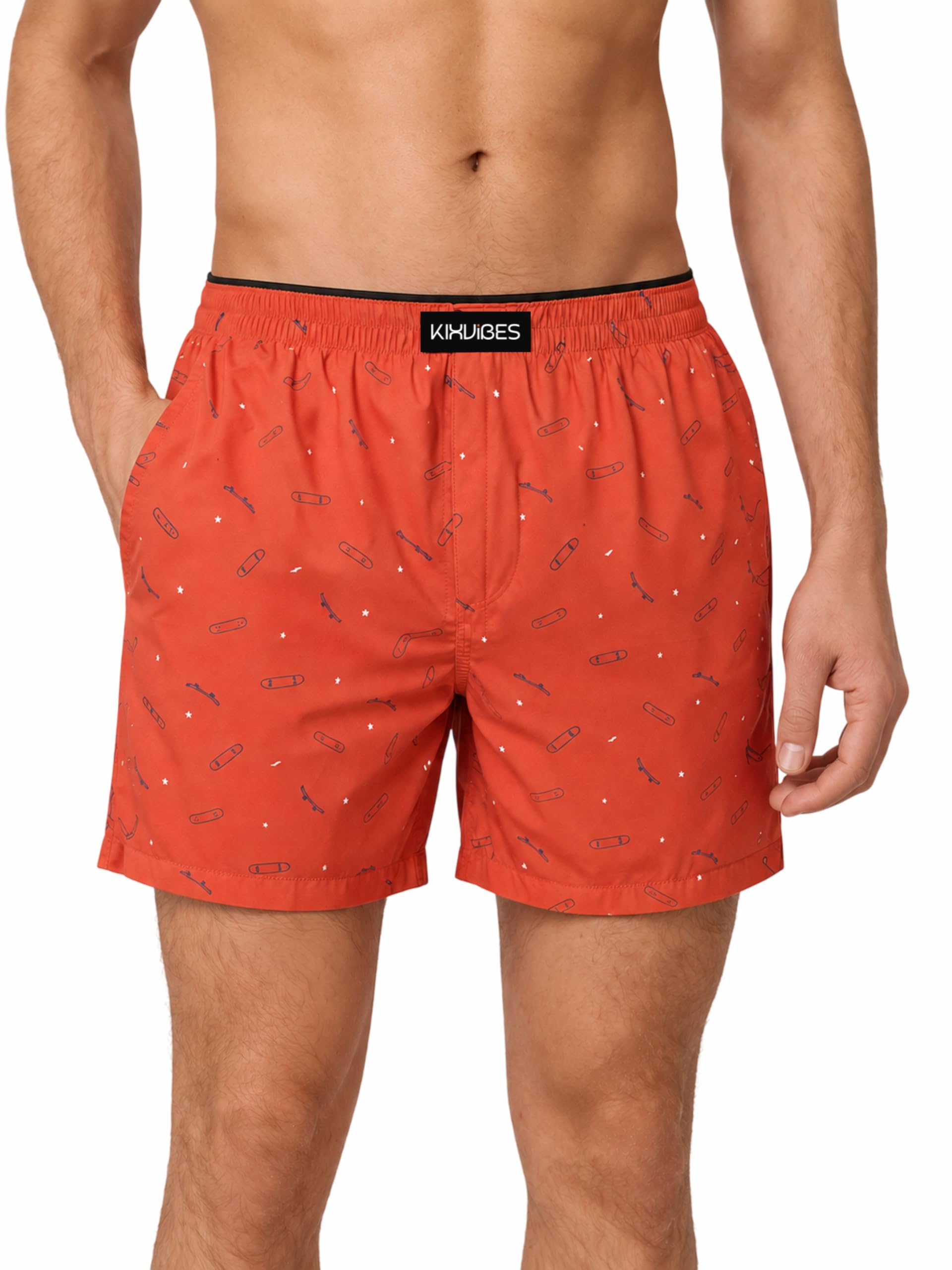 Men's Cotton Printed Boxer Shorts, Regular Fit, Dual Pockets-picture-33