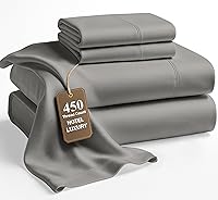 Vista 15 de LANE LINEN - Sábanas tamaño Queen, 450 hilos, 100% algodón, refrescantes, transpirables, con bolsillo profundo, 4 piezas, color negro