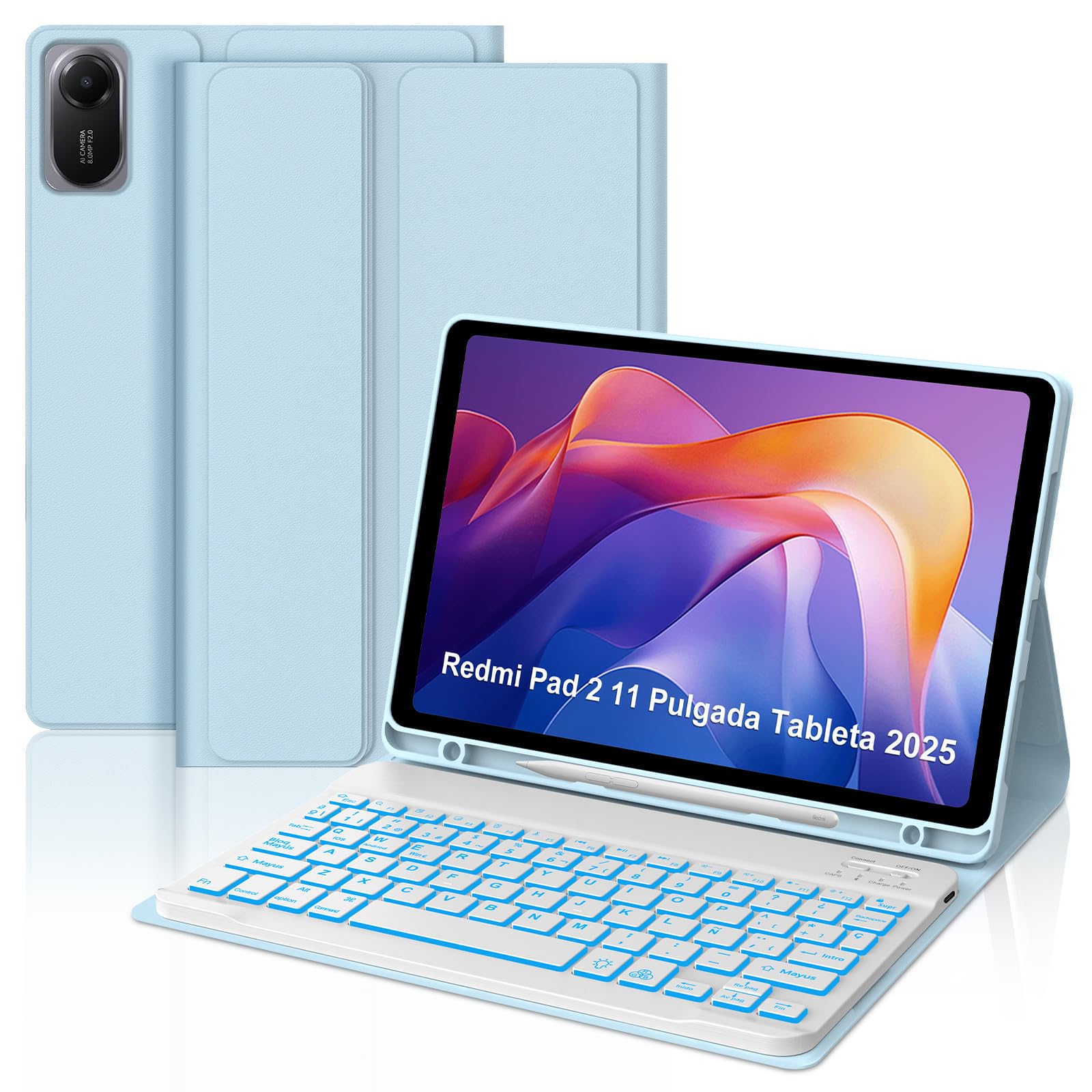 Funda Teclado Redmi Pad SE 11 para Evitar Fatiga Visual y Golpes 8