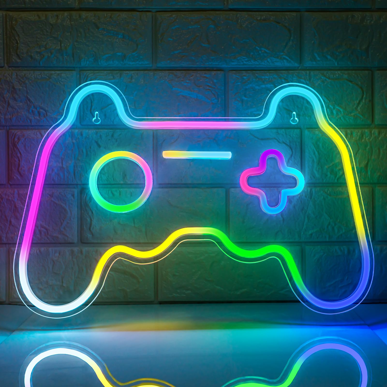 Insegna Al Neon LED Personalizzabile – Luce Notturna 30x40cm, Acrilico 3D, Blu E Arancione - 2