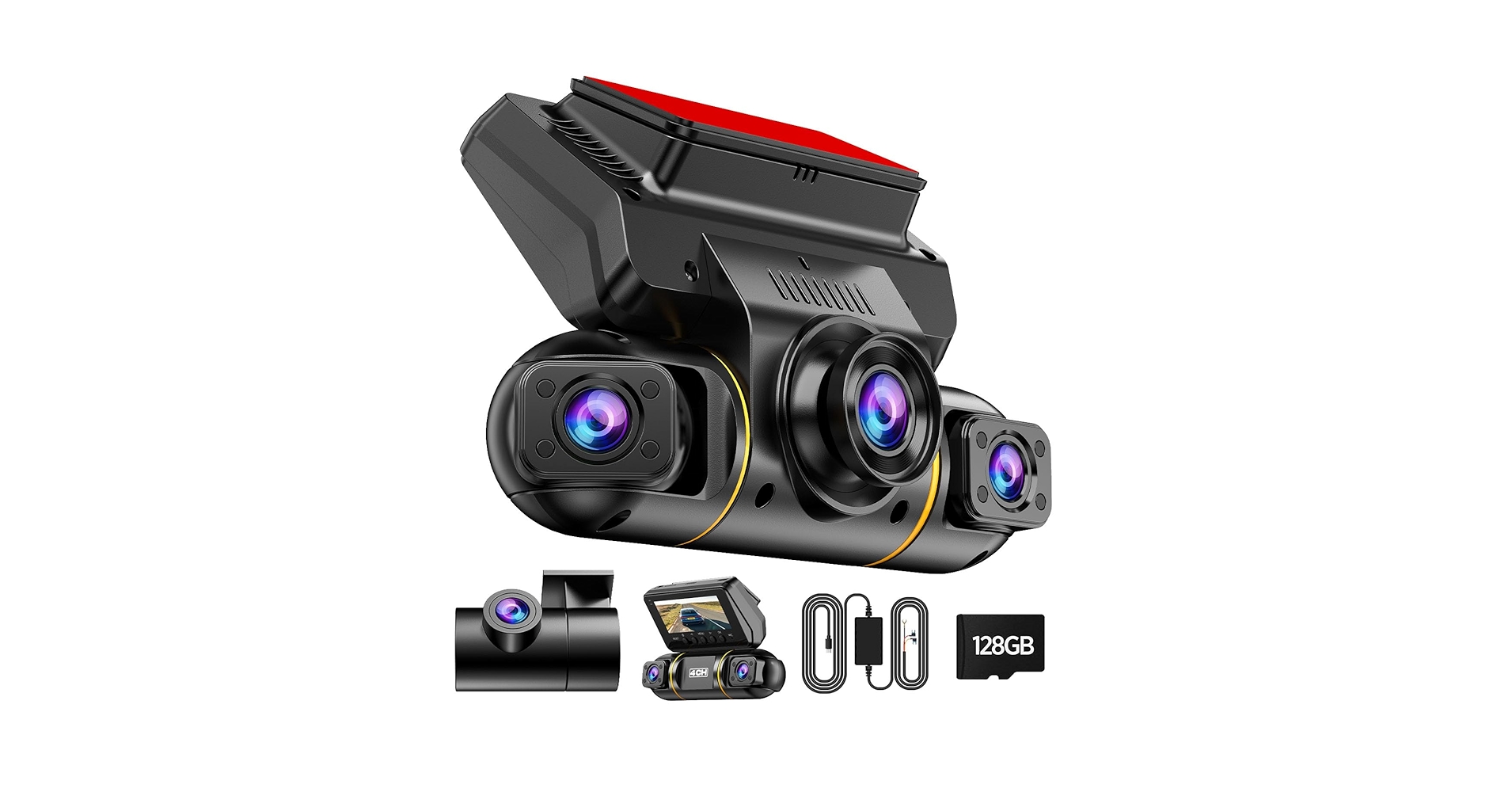 新品未開封LAMTTO 4カメラ ドライブレコーダー DC21J LAMTTO DC21 360° View 1080p FHD 4 Channel Dash Cam for Cars