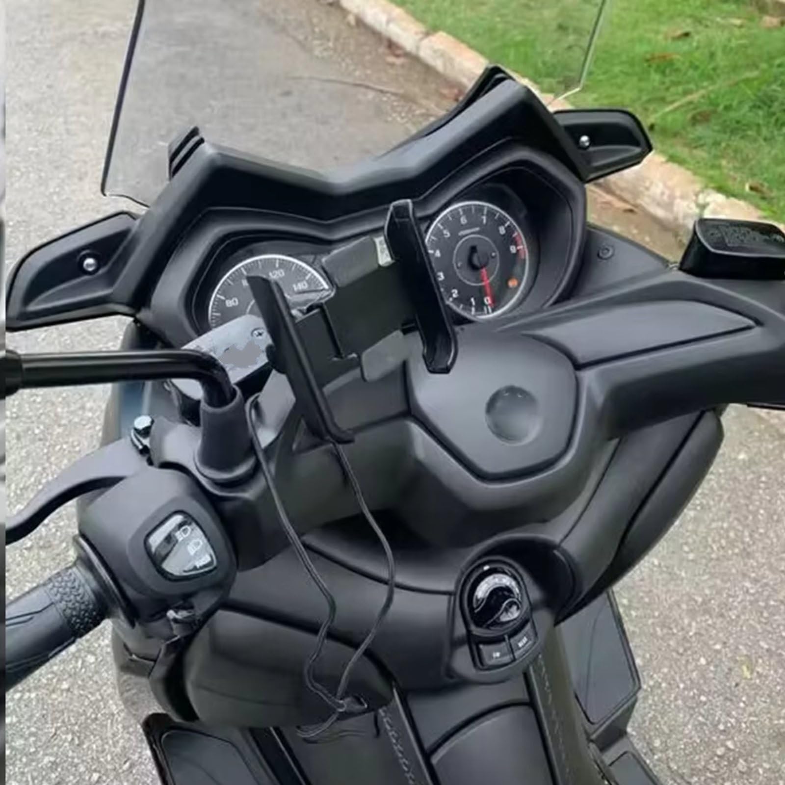 Supporto Telefono Moto per CB 500 X 2013-2018 2017 2016 2015 2014 Moto Manubrio Supporto del Telefono Mobile GPS del Basamento della Staffa Accessori Moto(Black,Mirror Holde)