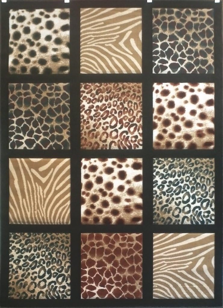 Sculpture Modern Animal Prints Area Rug 5 Ft. 2 in. X 7 Ft