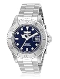 40mm Men&apos;s Pro Diver Blue Dial Silver Tone Stainless Steel Watch 34023