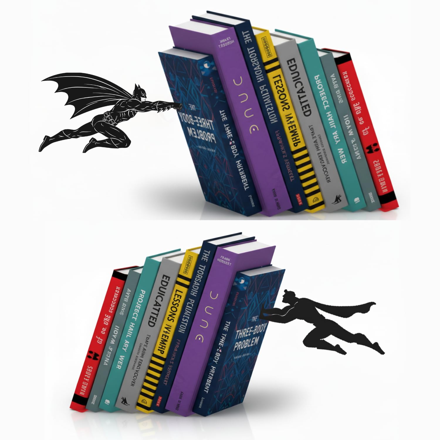 Metawood Superhero Bookends (Superman & Batman) - Image 1