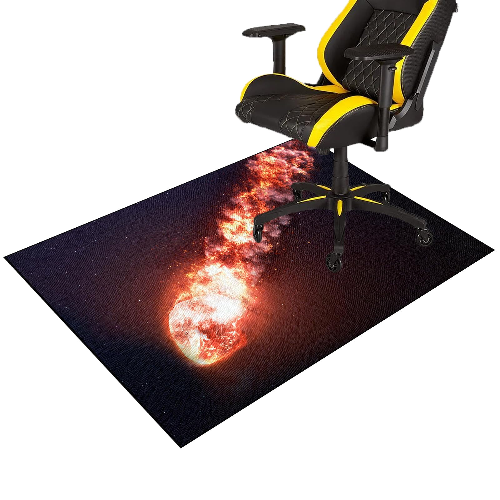 Gaming Chair Mat for Hardwood Floors Non-slip Computer Chair Mat Office Chair Mats for Carpeted Floor Low Pile Desk Chair Mat Gaming Rolling Chair Mat for Carpet Hard Floor Protector Mat 140 x 180 cm