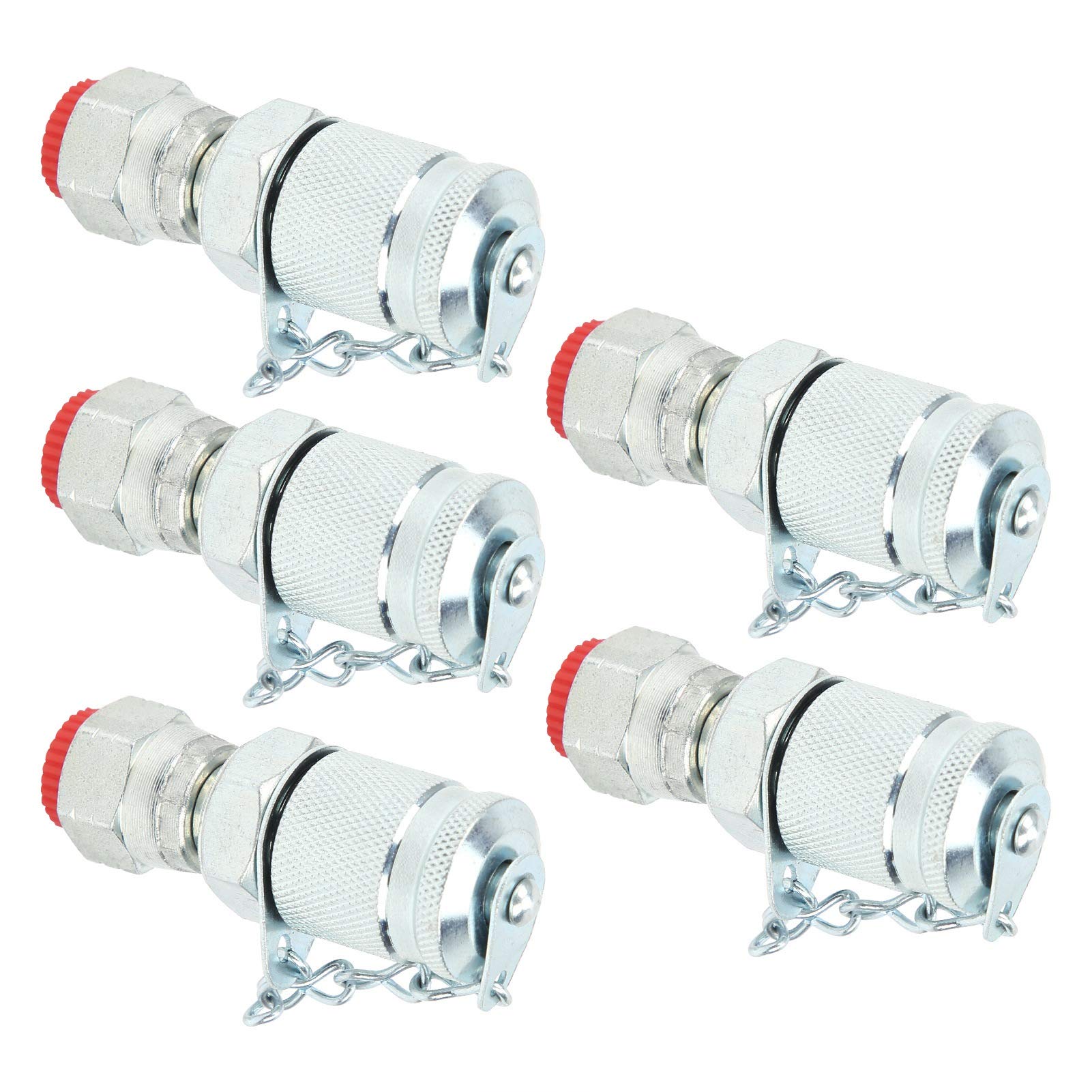 Seemann-Testkit, PTPPT 5-teiliger Hydraulik-Testadapter Hydraulikdruck-Testkit Adapter Gewindedruckmessprüfer Anschlüsse
