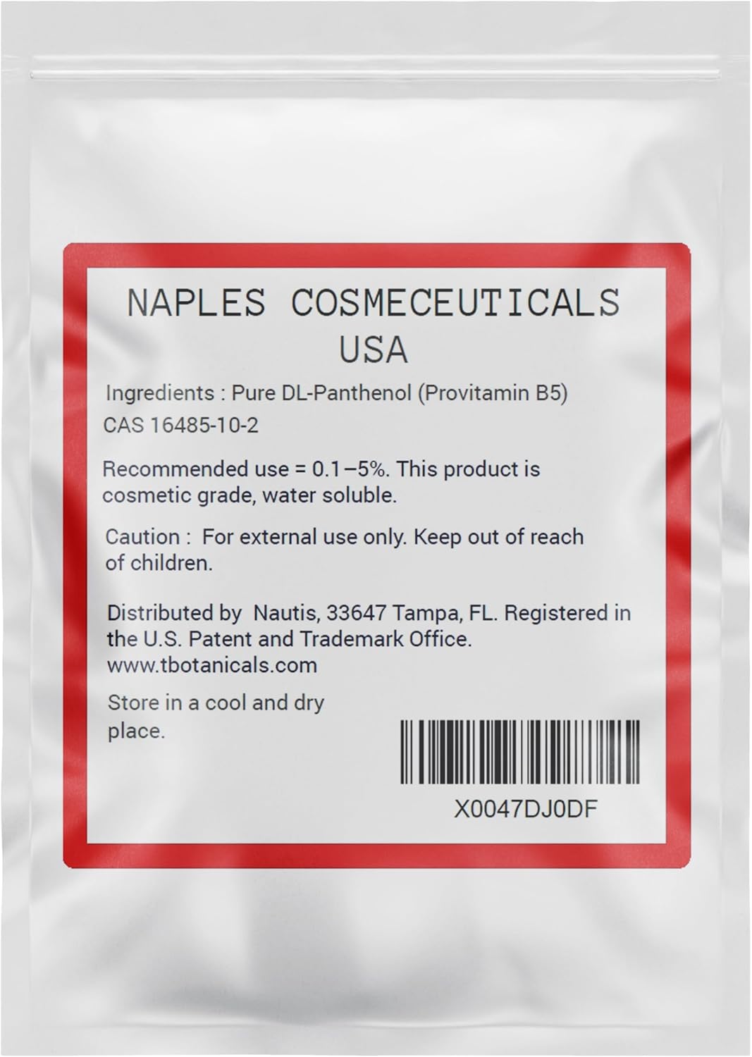 100% Pure Panthenol Powder, DL-Panthenol Powder, Provitamin B5 for Hair Care, Skin, Nails Deep Mousturizer, Use in Cosmetic Formulations or Add to Your Favorite Products (4 oz)