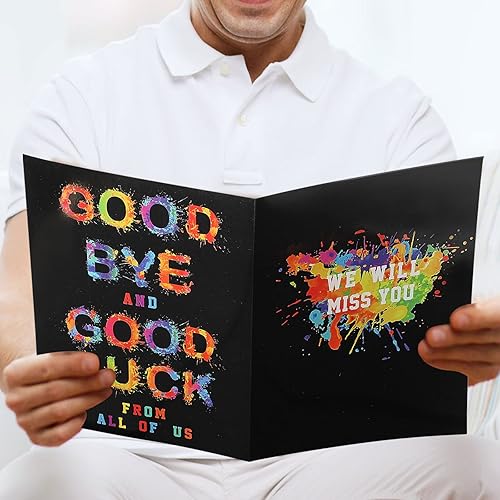 Zonon 3 juegos de tarjetas grandes de despedida para compañeros de trabajo We Will Miss You Goodbye Good Luck con sobre, divertidos regalos para
