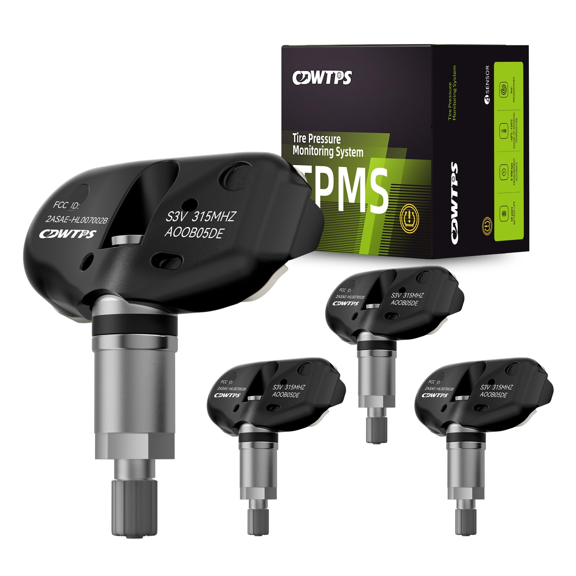 CDWTPS TPMS Sensor,315MHZ Tire Pressure Monitor System for Acura| Honda 4-Pack Replaces#06421-S3V-A04 42753-SHJ-A53