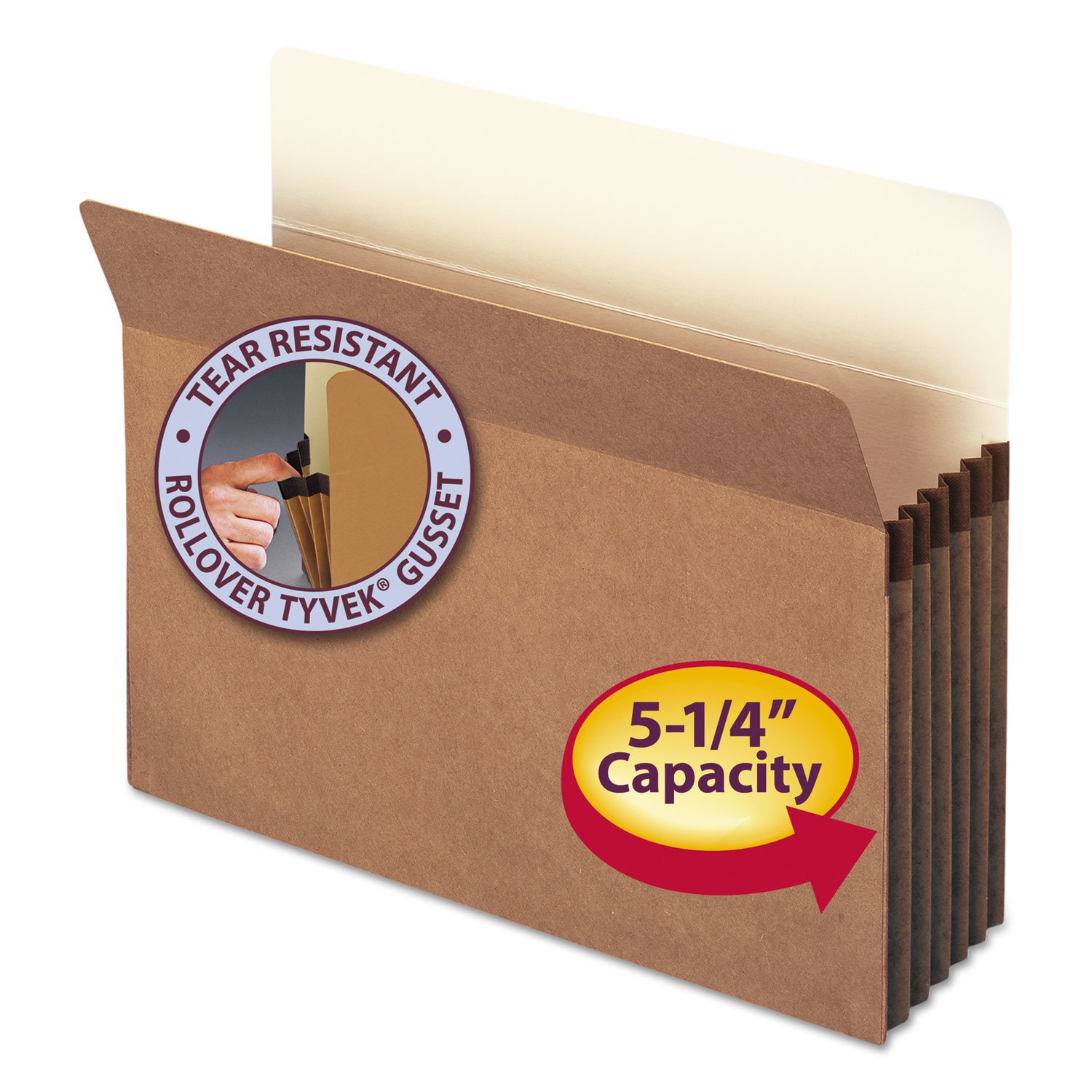 Dossier suspendu extensible format lettre rouge brique boîte de 10 - 7