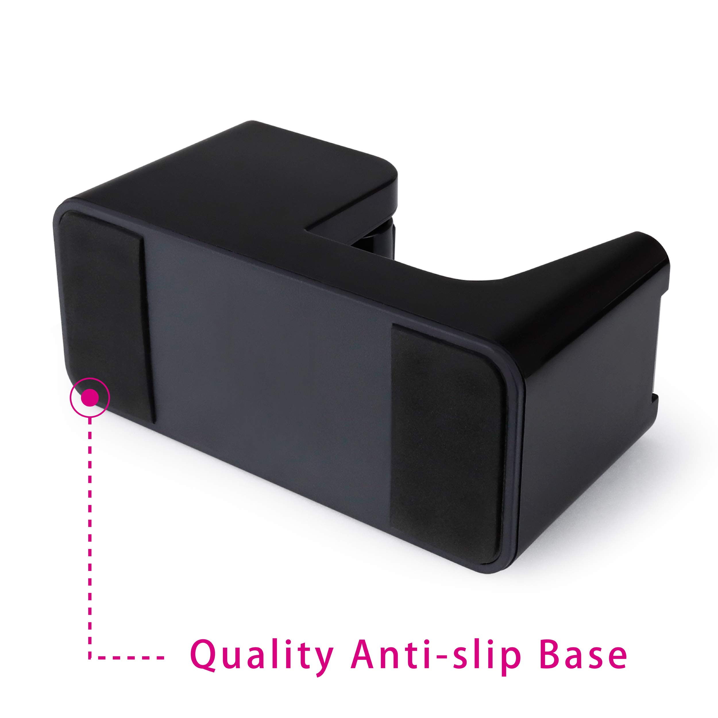 ABEL SimpleWork Dispensador de cinta de escritorio, negro, núcleo de 1 pulgada, base pesada antideslizante, cortador de cinta para oficina, hogar, escuela y manualidades
