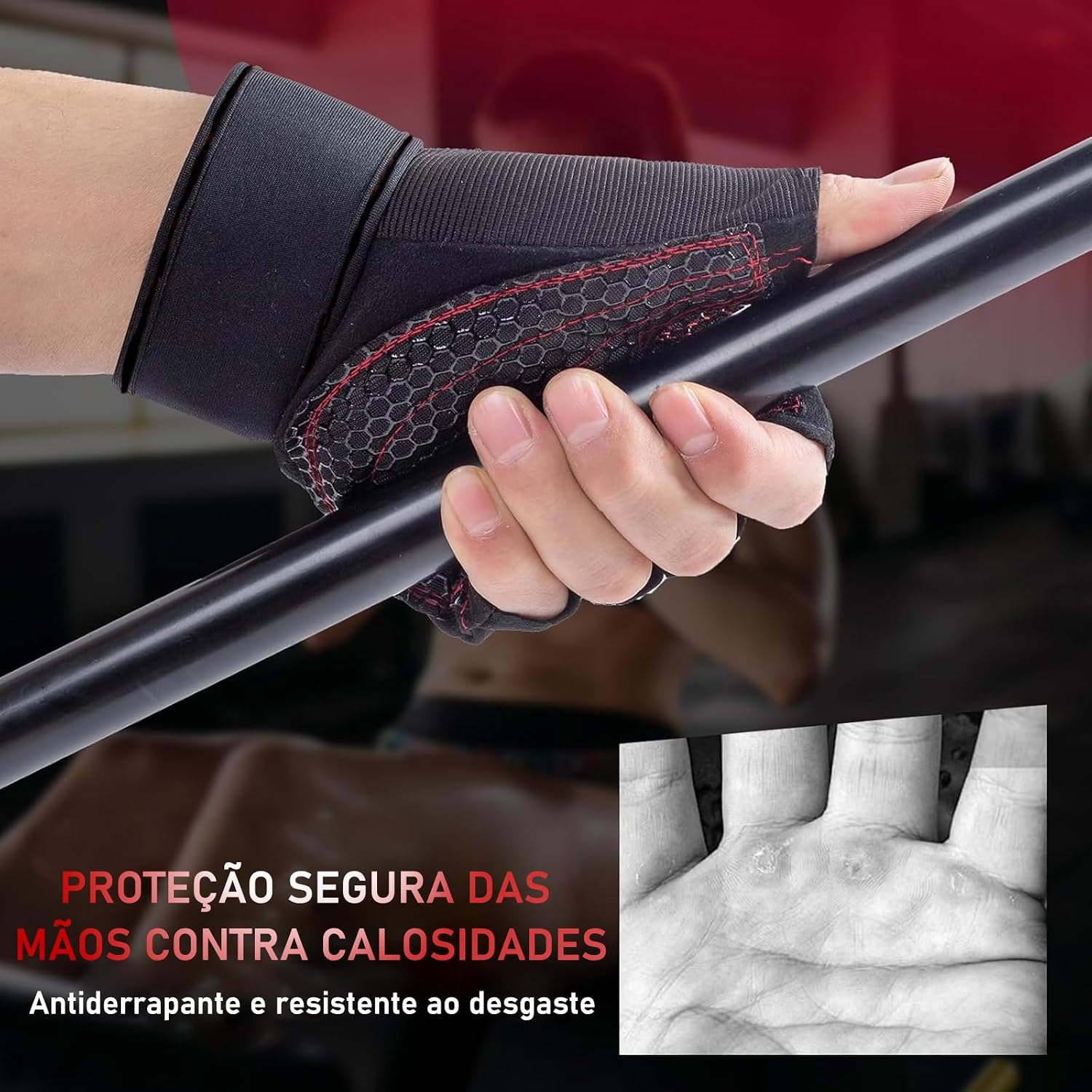 Luva Academia Feminina, Luva de Dedo, Ciclismo Masculina, Feminina Meio Dedo, Barra para Musculação Luva Academia Feminina, Luva de Dedo, Ciclismo Masculina, Feminina Meio Dedo, Barra para Musculação