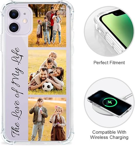 Miniatura 9 de SuSuTiFy Funda de teléfono personalizada para iPhone 11, funda personalizada con collage de fotos de múltiples imágenes, funda protectora