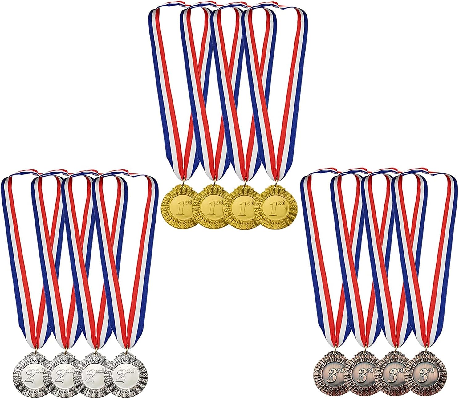 Amazon.com : MOMOONNON 12 Pieces Metal Winner Gold Silver Bronze Award ...