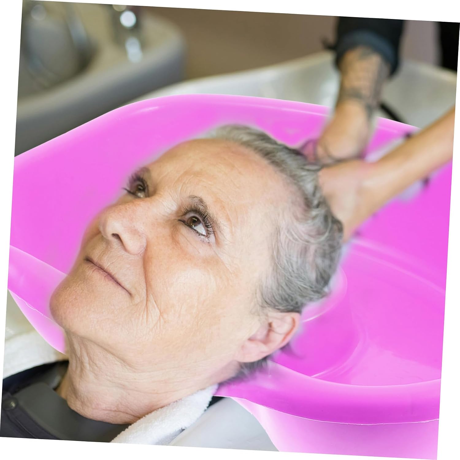 Bedside Hair Washing Basin for Elderly Portable Shampoo Bowl for Disabled Use Hair Wash Sink