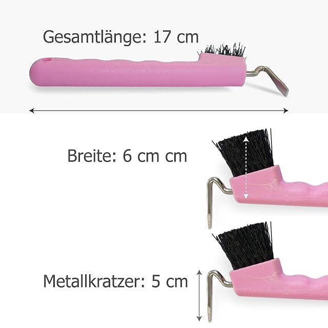 Foto 3 de 7 de Rascador de pezuñas para caballos, burros, cabras, pezuñas con cepillo extra estable y mango ergonómico