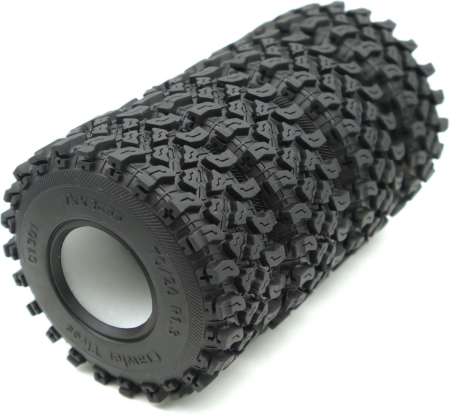 1.3 Inch Sticky Soft Tires 70 * 26mm for TRX-4M SCX24 1/18 1/24 Wheels Upgrades, High Viscosity RC 1.3 Crawler Tires Rubber Tyre (C1301)