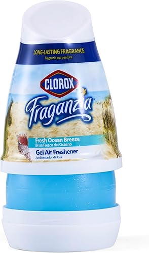 Miniatura 4 de Clorox Fraganzia - Ambientador de gel de cono Fresh Ocean Breeze de larga duración para armarios, baños, cocinas, oficinas, ambientadores para el